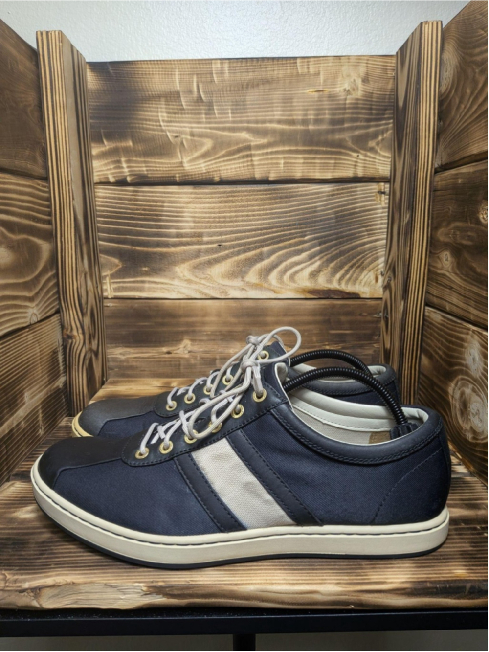 Timberland Canvas Low Top Shoes Mens Size 9 Blue Colorblock Sneakers 34582